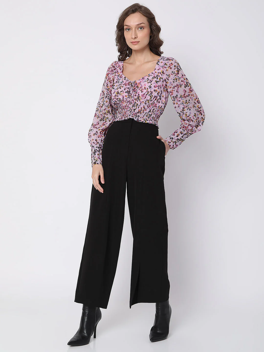 Purple Floral Co-Ord Set Top - Image 5