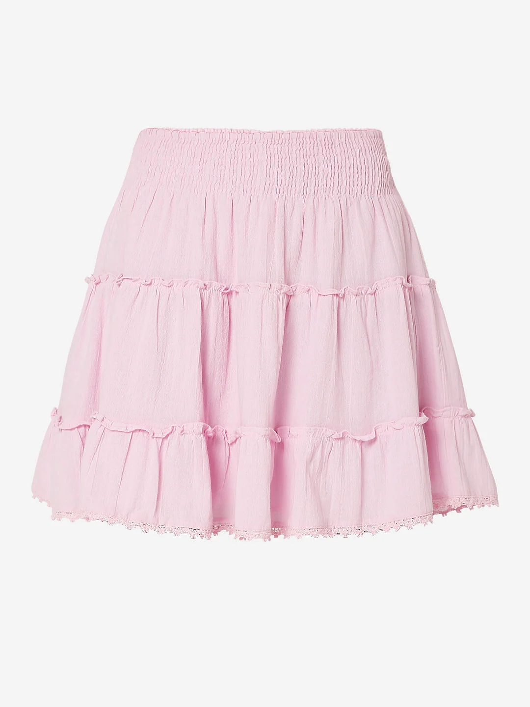 Pink High Rise Frill Mini Co-Ord Set Skirt - Image 7
