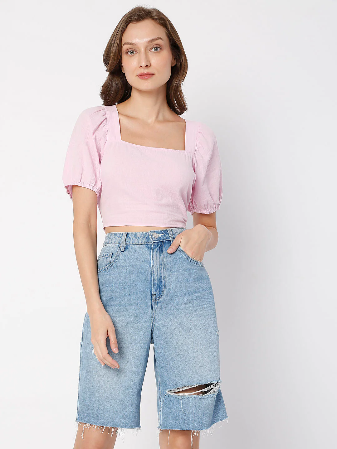 Pink Crop Co-Ord Set Top - Image 2