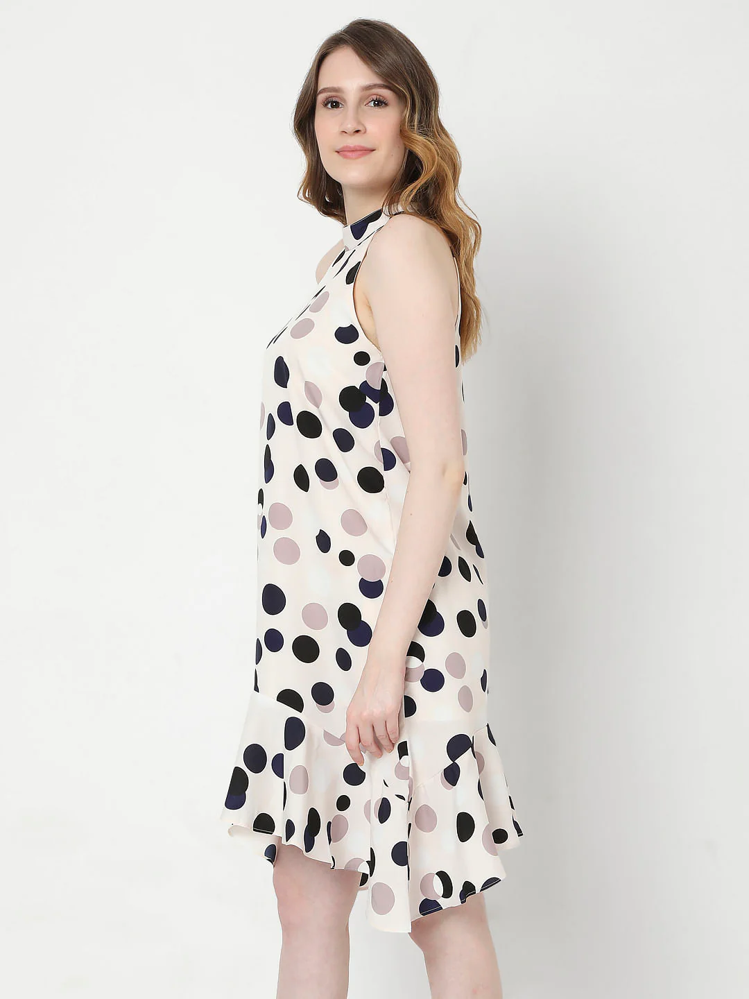 Brown Polka Dot Shift Dress - Image 2