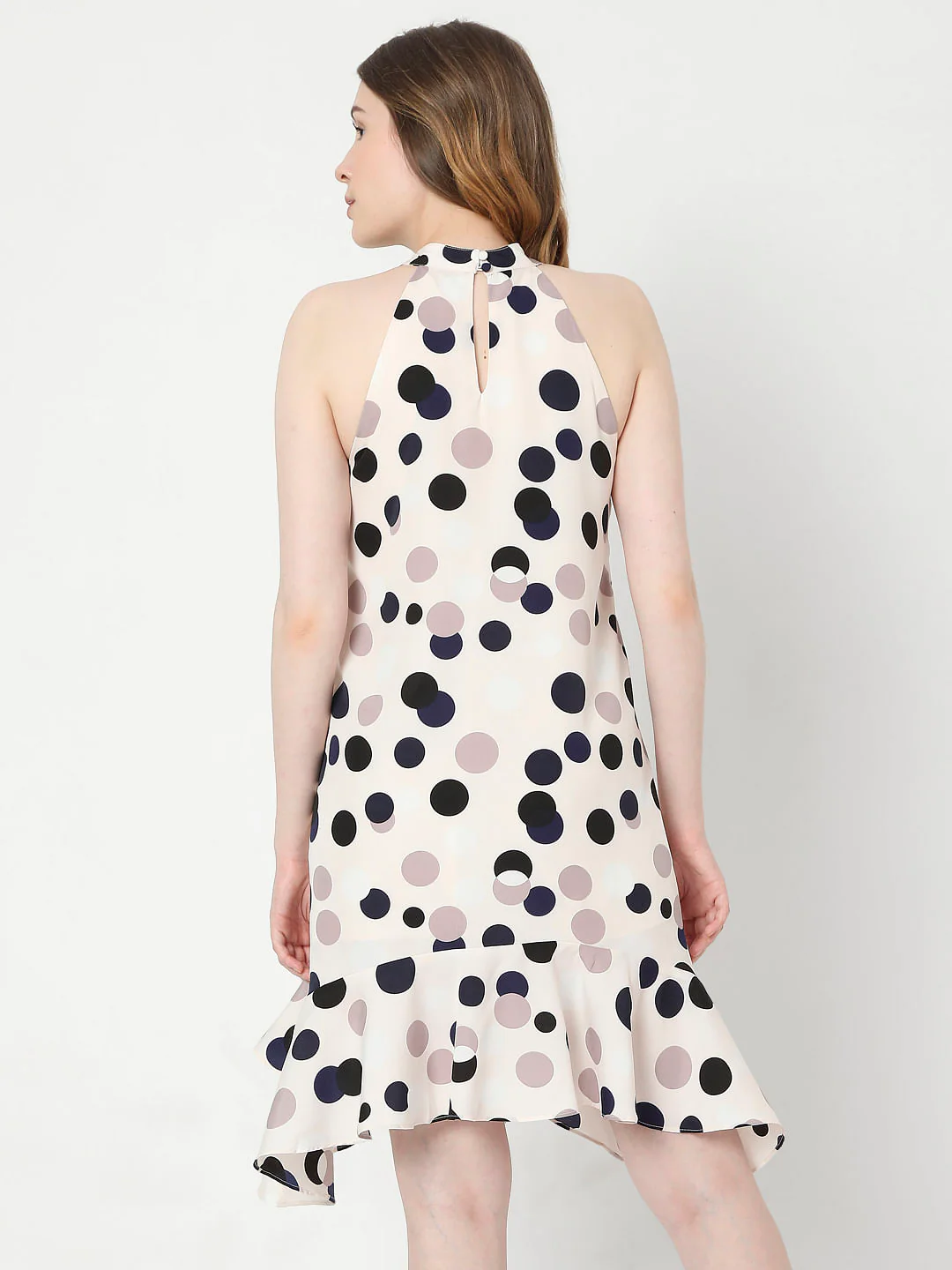 Brown Polka Dot Shift Dress - Image 3