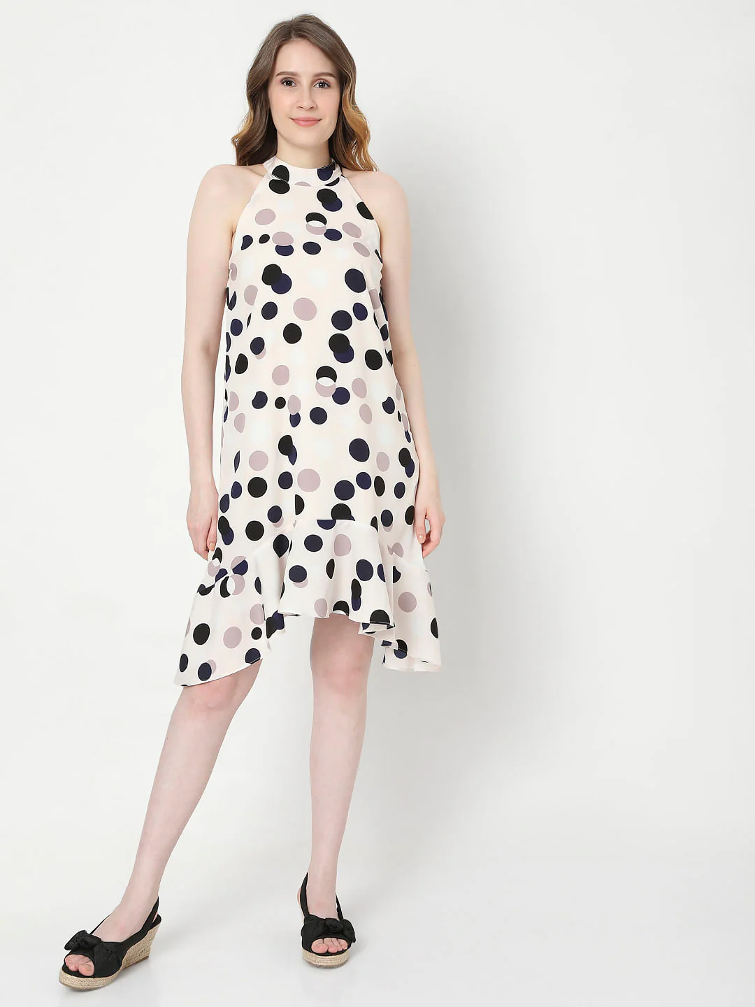 Brown Polka Dot Shift Dress - Image 4