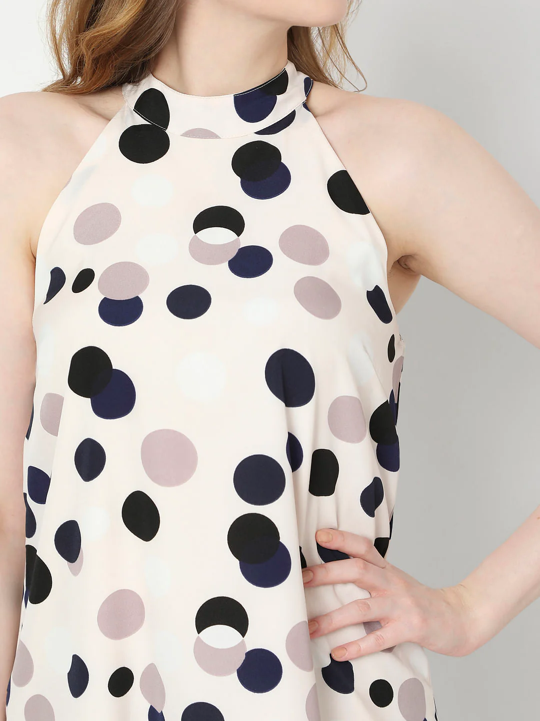 Brown Polka Dot Shift Dress - Image 5