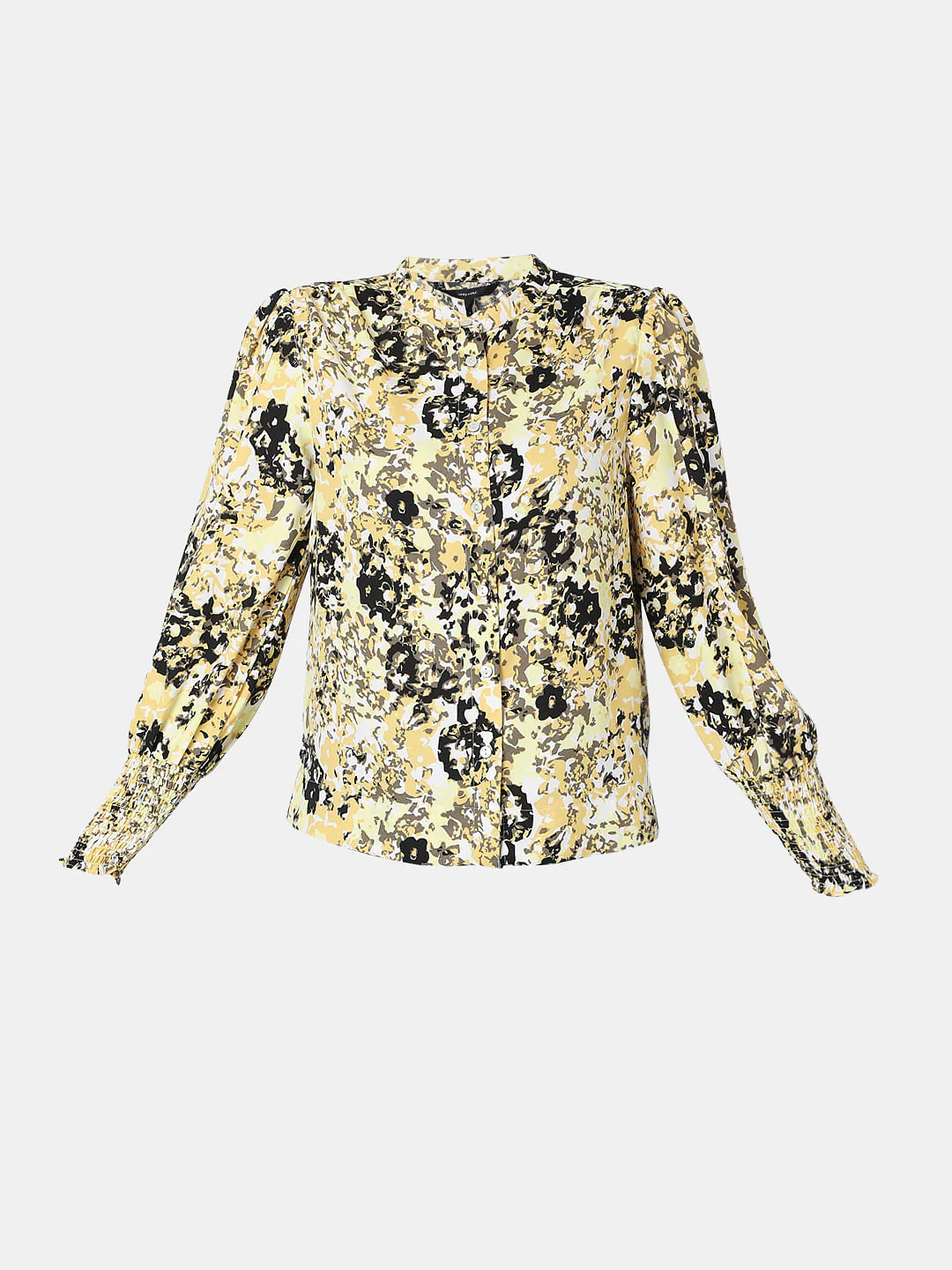 Yellow Abstract Print Top - Image 6