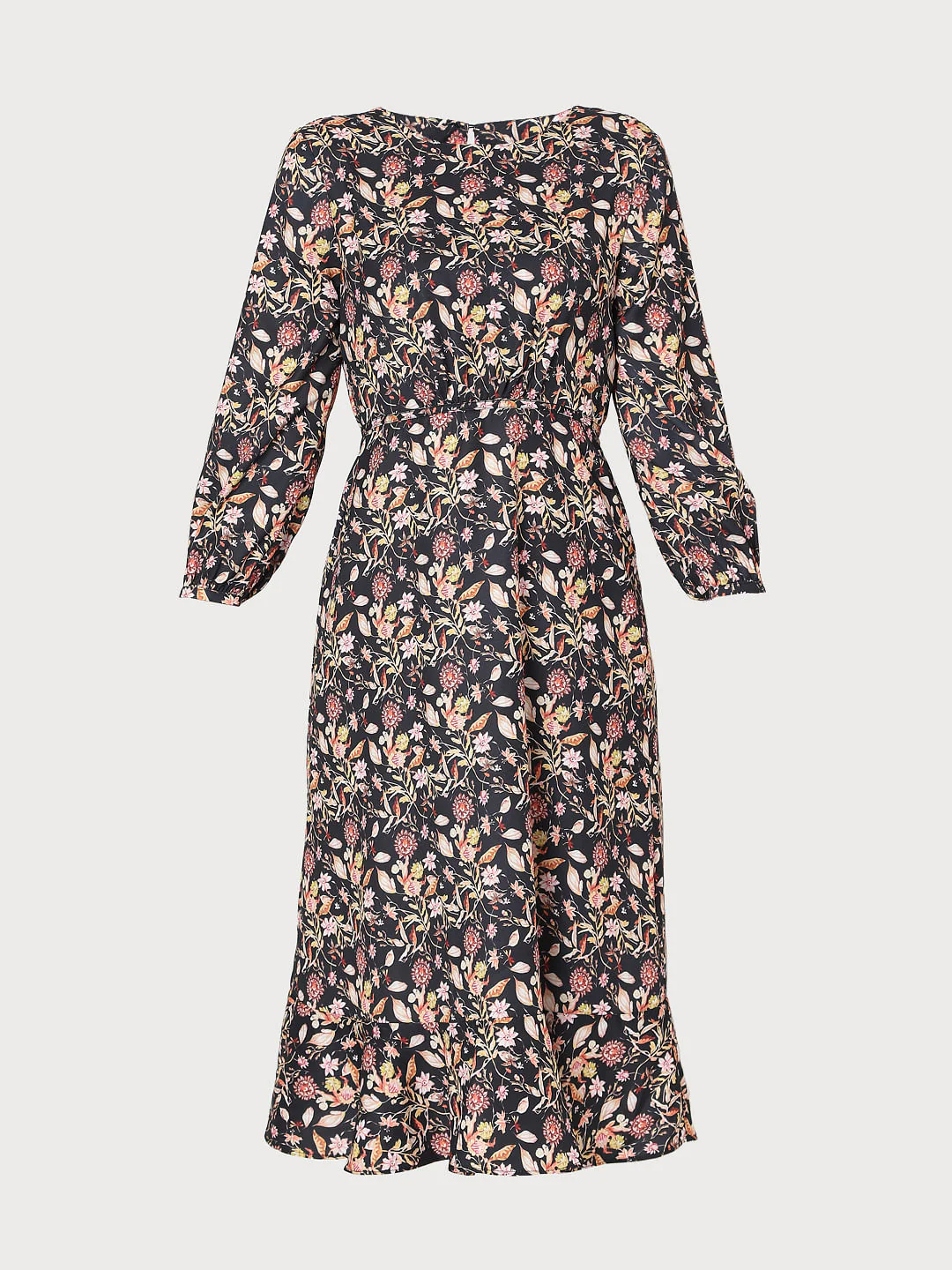 Black Floral Midi Dress - Image 5