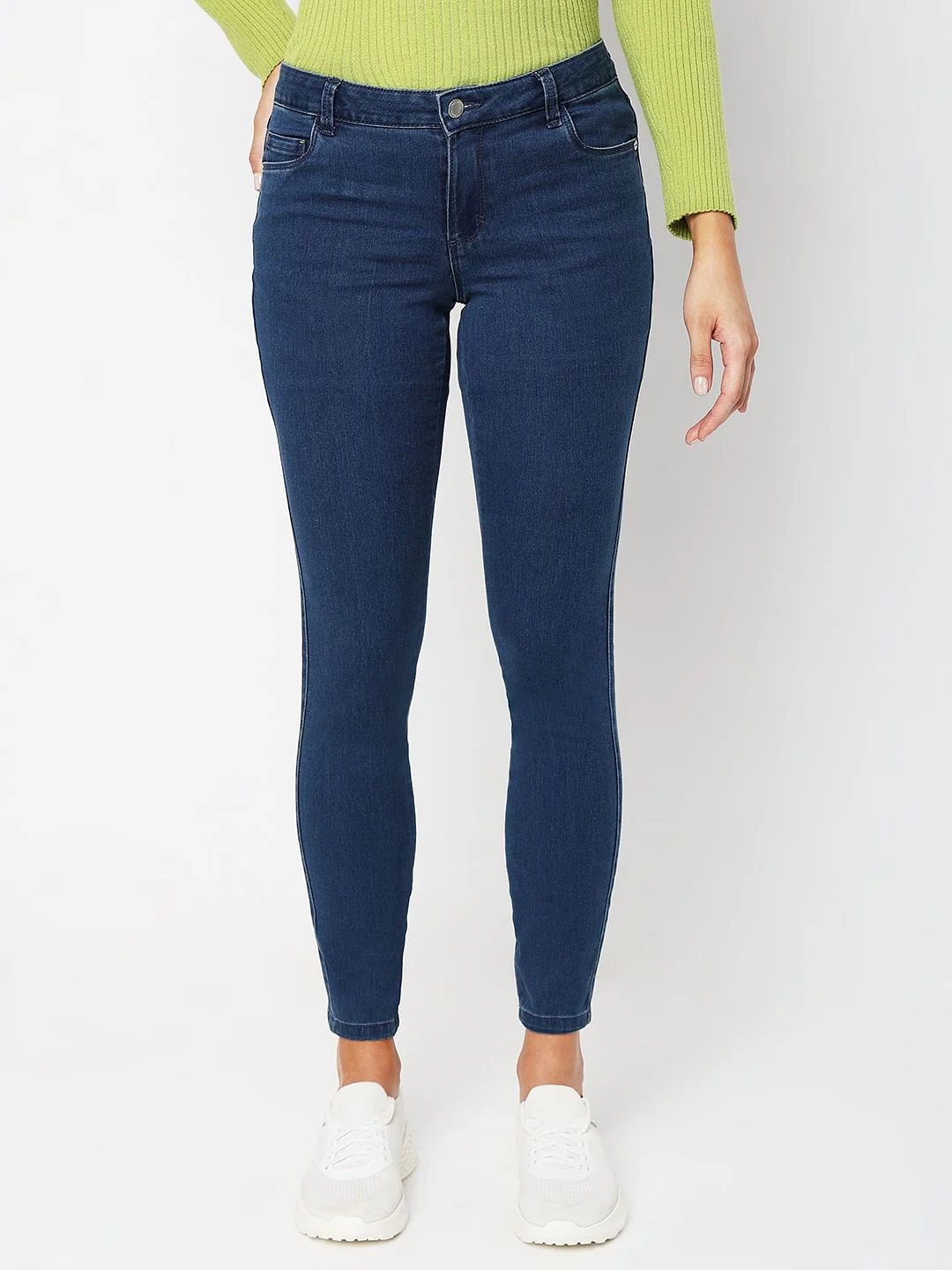Blue Mid Rise Wendy Skinny Jeggings