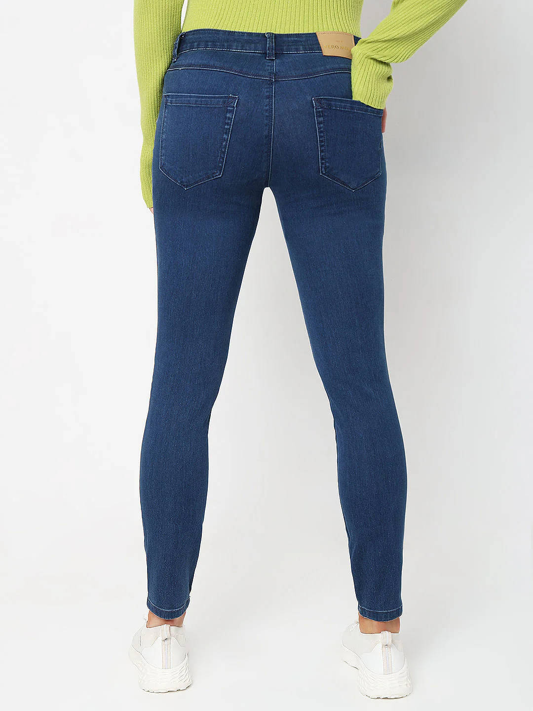 Blue Mid Rise Wendy Skinny Jeggings - Image 4