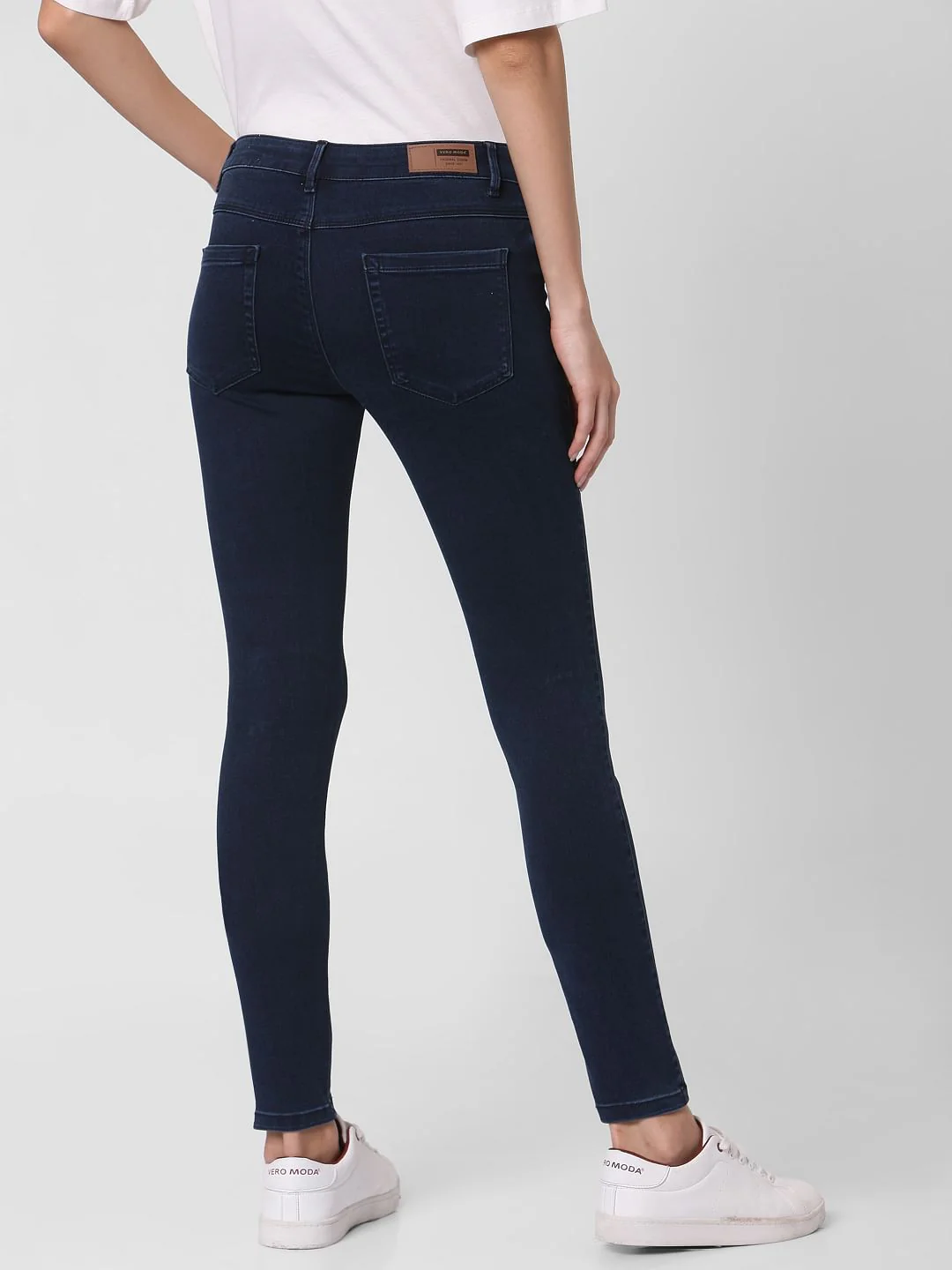 Dark Blue Mid Rise Wendy Skinny Jeggings - Image 4
