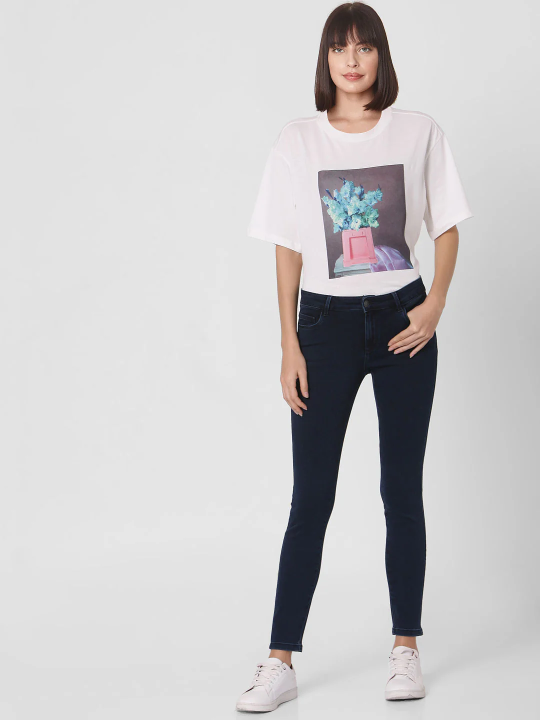 Dark Blue Mid Rise Wendy Skinny Jeggings - Image 6
