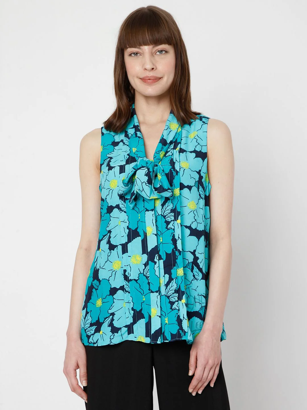 Green Floral Print Top - Image 2