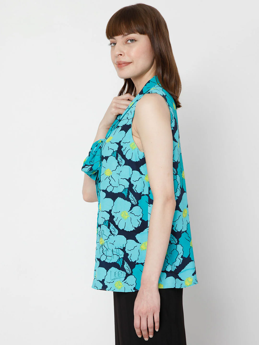 Green Floral Print Top - Image 3