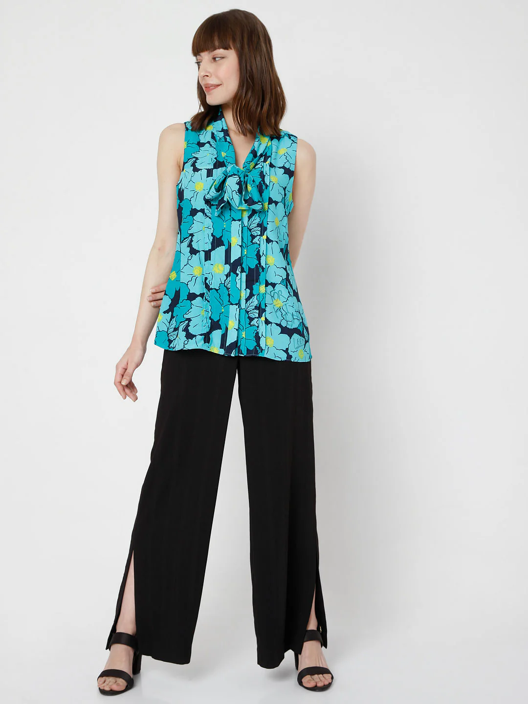 Green Floral Print Top - Image 5