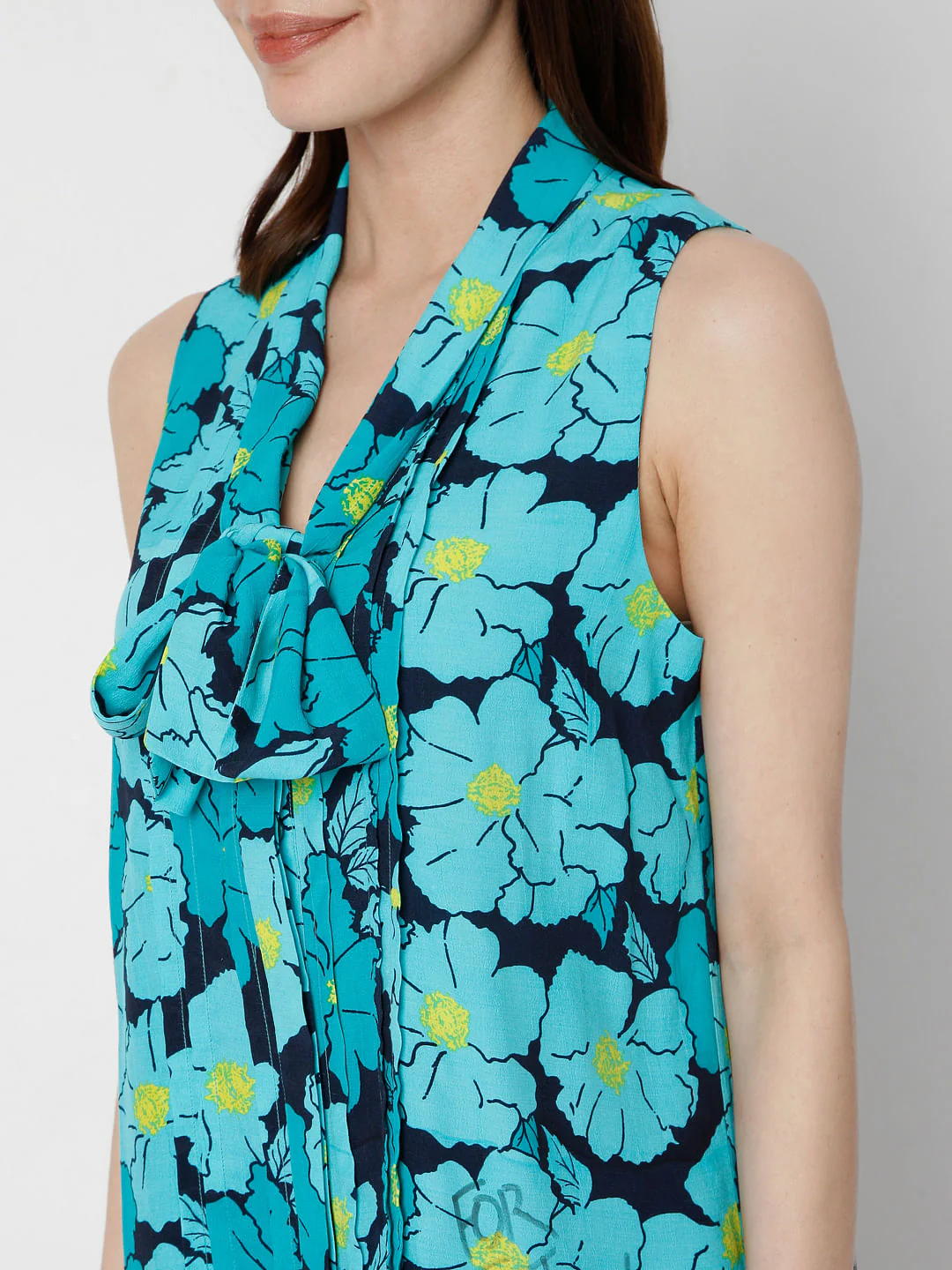 Green Floral Print Top - Image 6