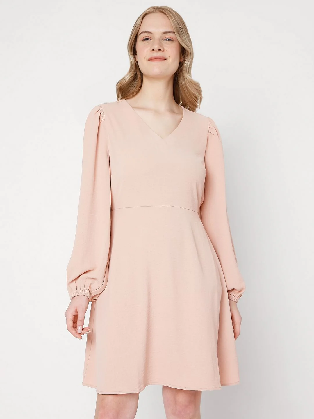 Pink Fit & Flare Dress - Image 2