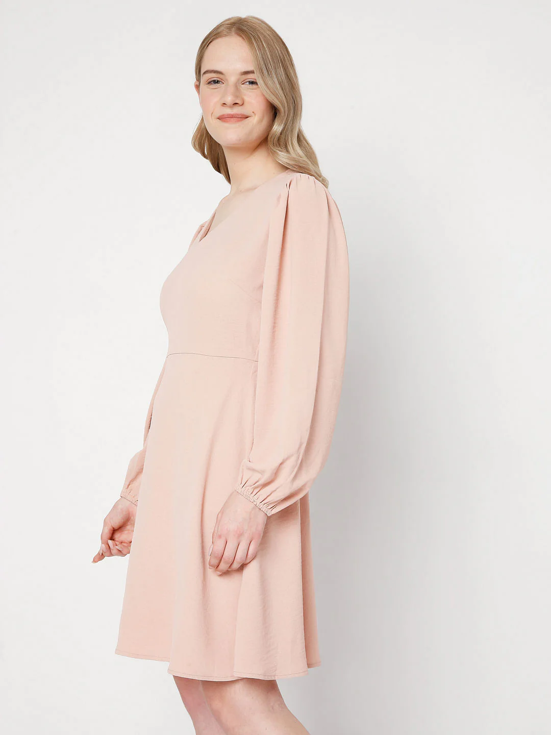 Pink Fit & Flare Dress - Image 3