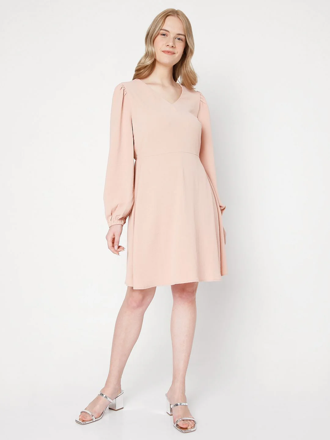 Pink Fit & Flare Dress - Image 5