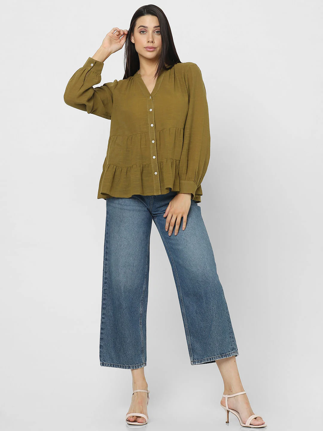 Green Flared Top - Image 5