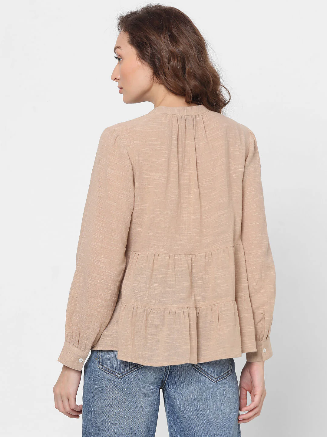 Beige Peplum Top - Image 4