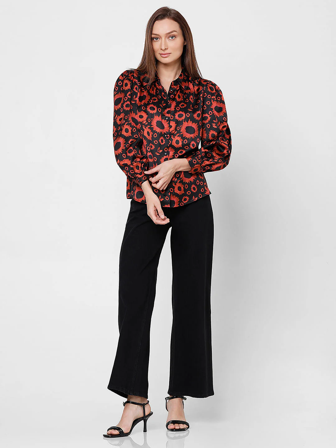 Burnt Orange Floral Shirt - Image 5