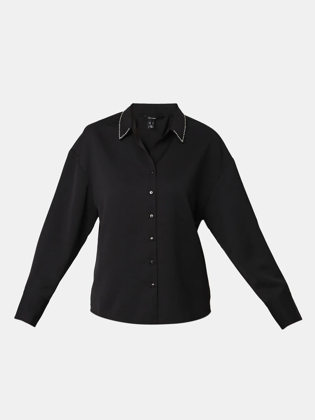 Black Studded Collar Shirt - Image 7