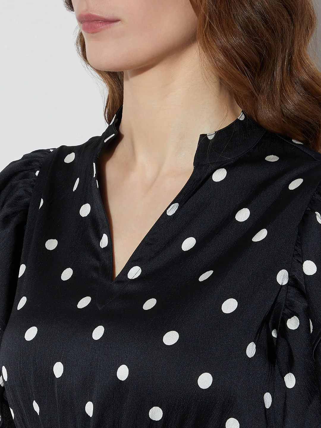 Black Polka Dot Tiered Dress - Image 8