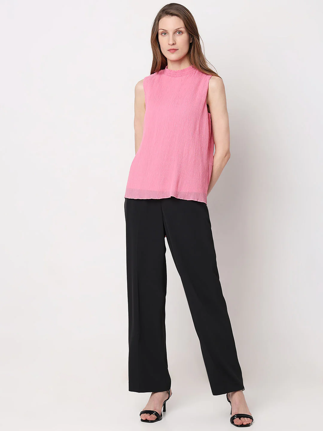 Pink Plisse Pleats Top - Image 5