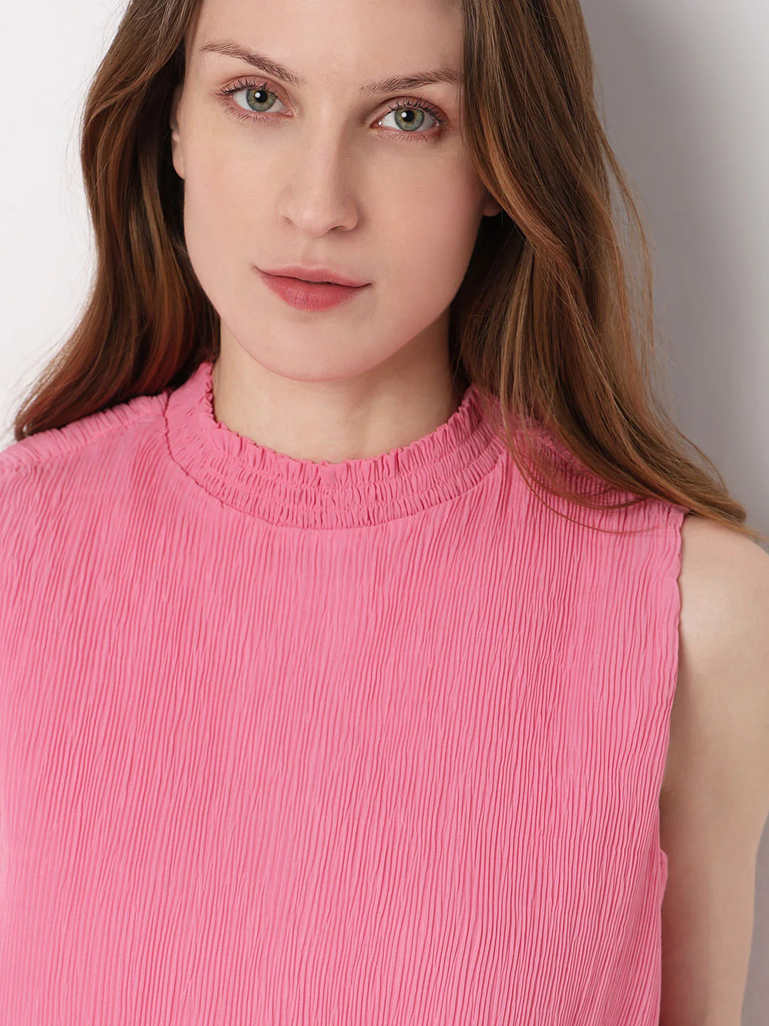 Pink Plisse Pleats Top - Image 6