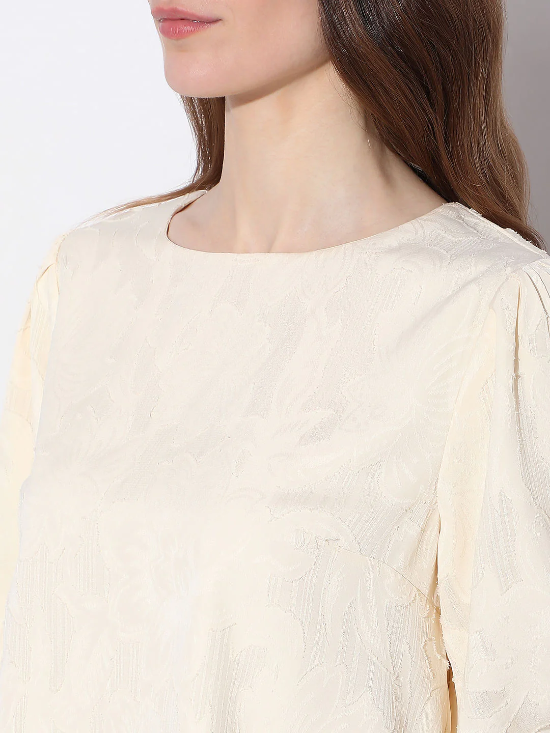 Beige Puff Sleeves Top - Image 8