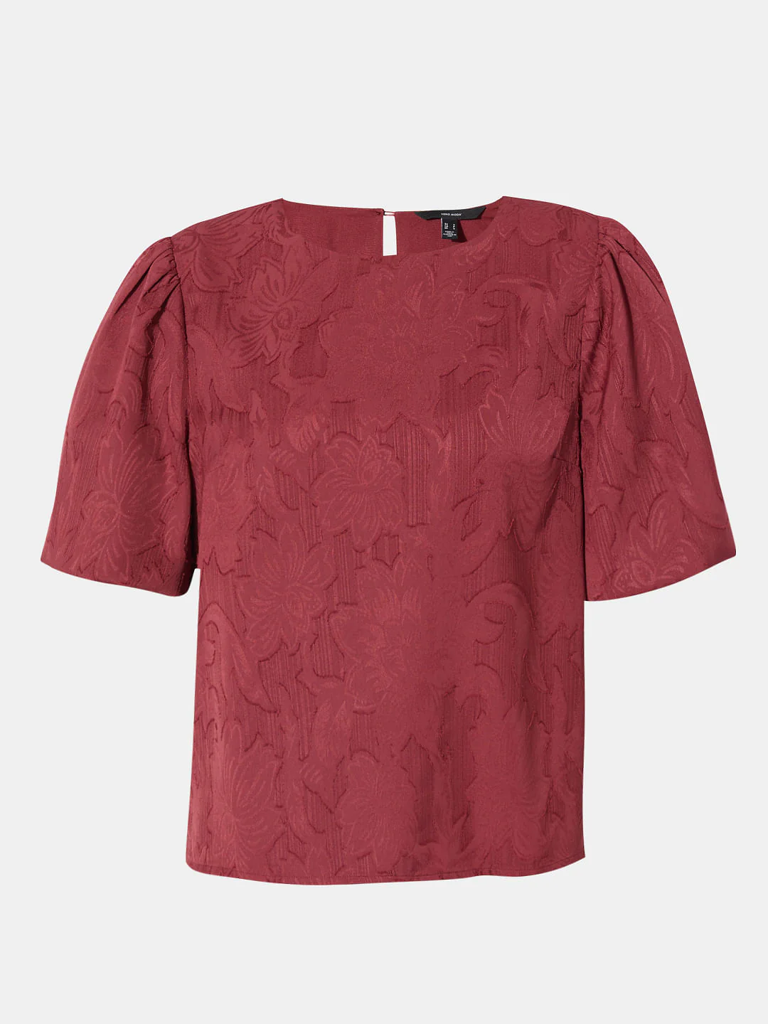 Maroon Floral Textured Top - Image 7
