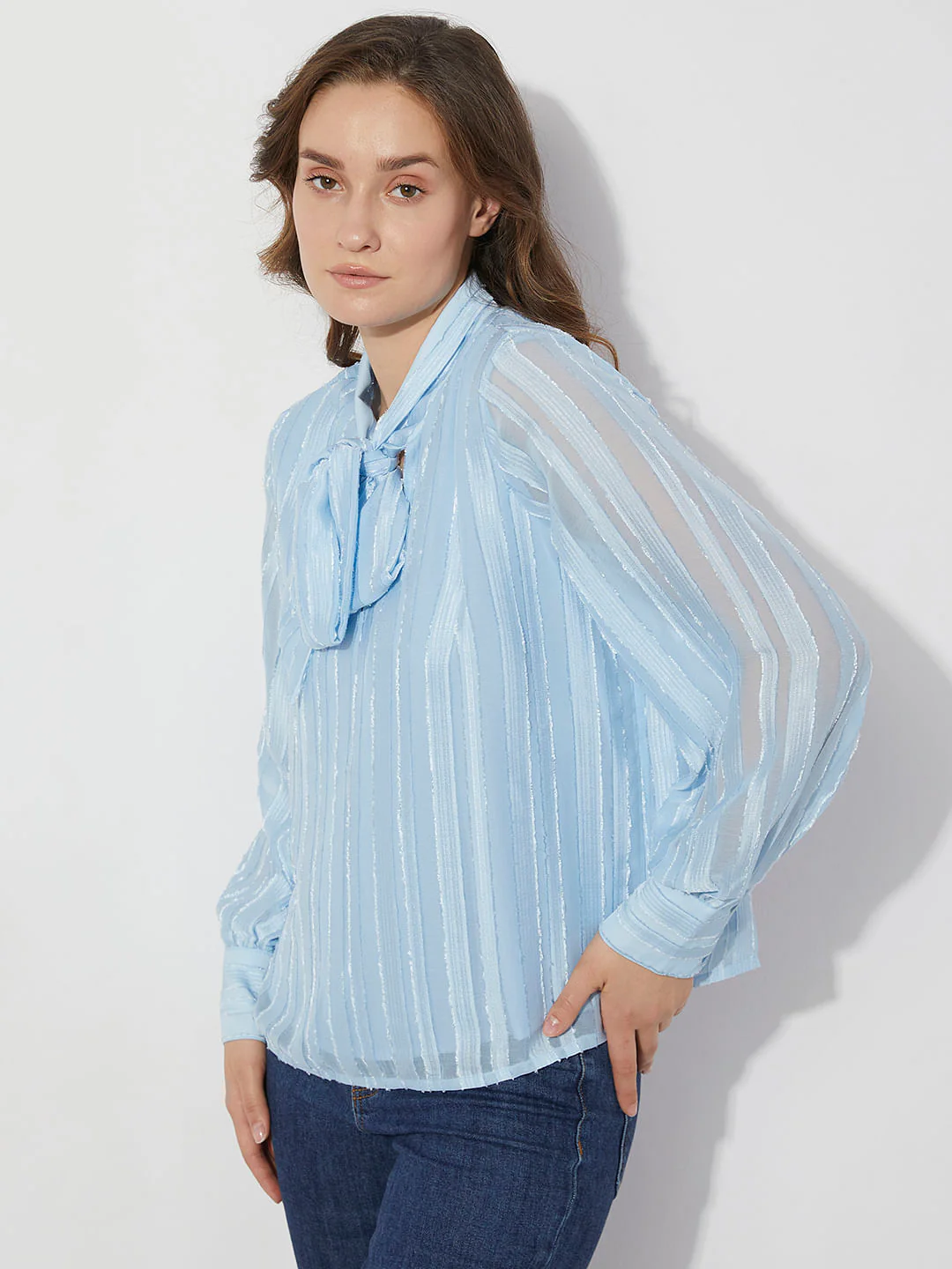 Light Blue Striped Top - Image 3