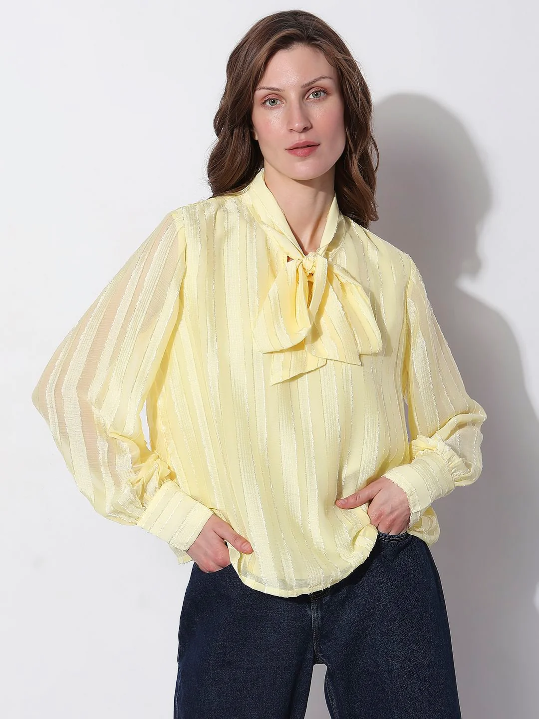 Light Yellow Striped Top - Image 2