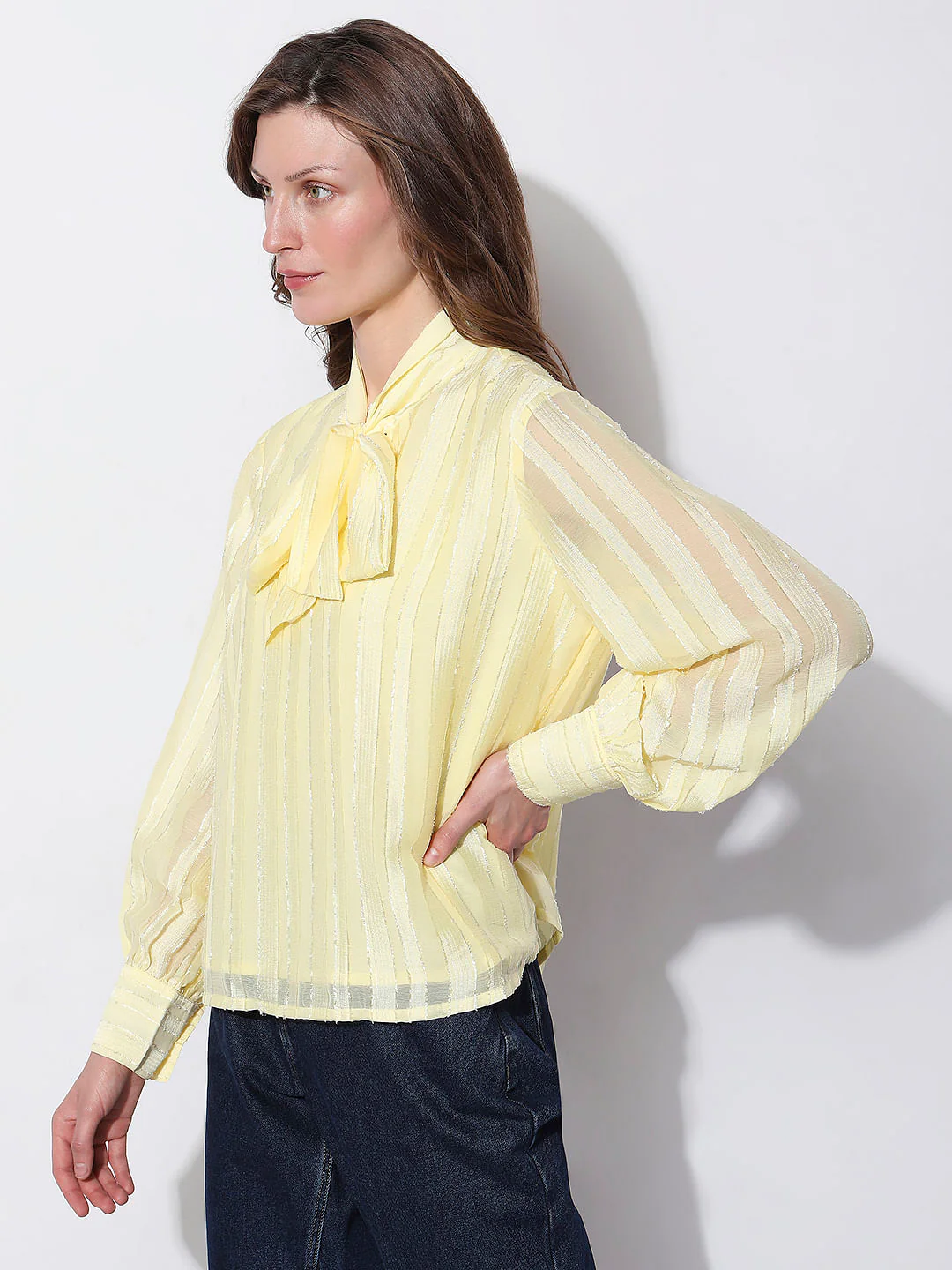 Light Yellow Striped Top - Image 3