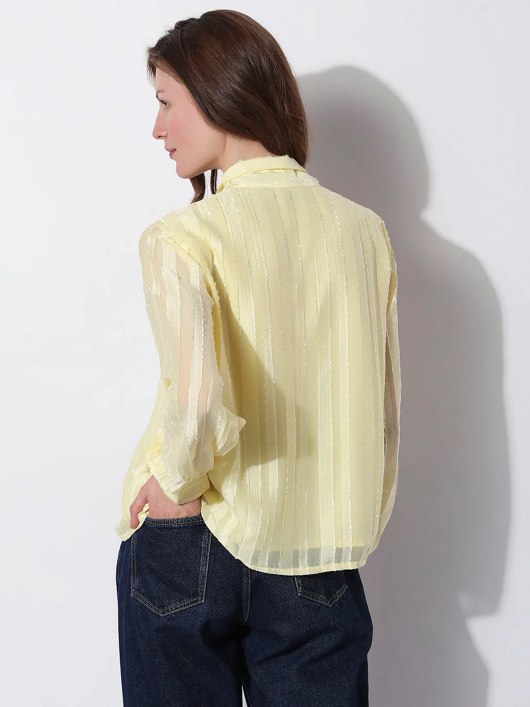 Light Yellow Striped Top - Image 4