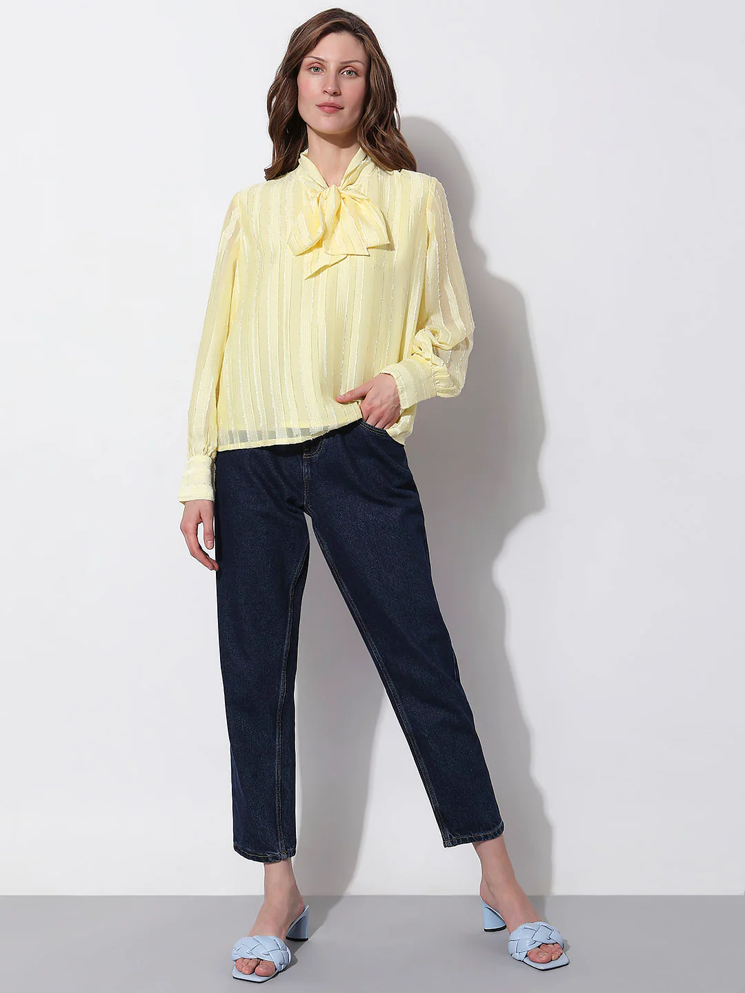 Light Yellow Striped Top - Image 6