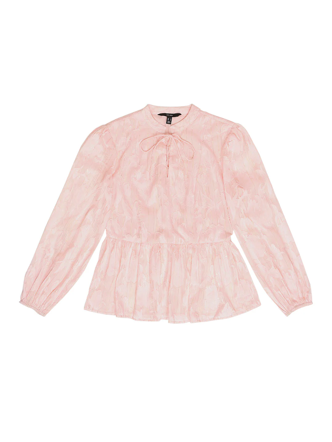 Light Pink Floral Peplum Top - Image 7