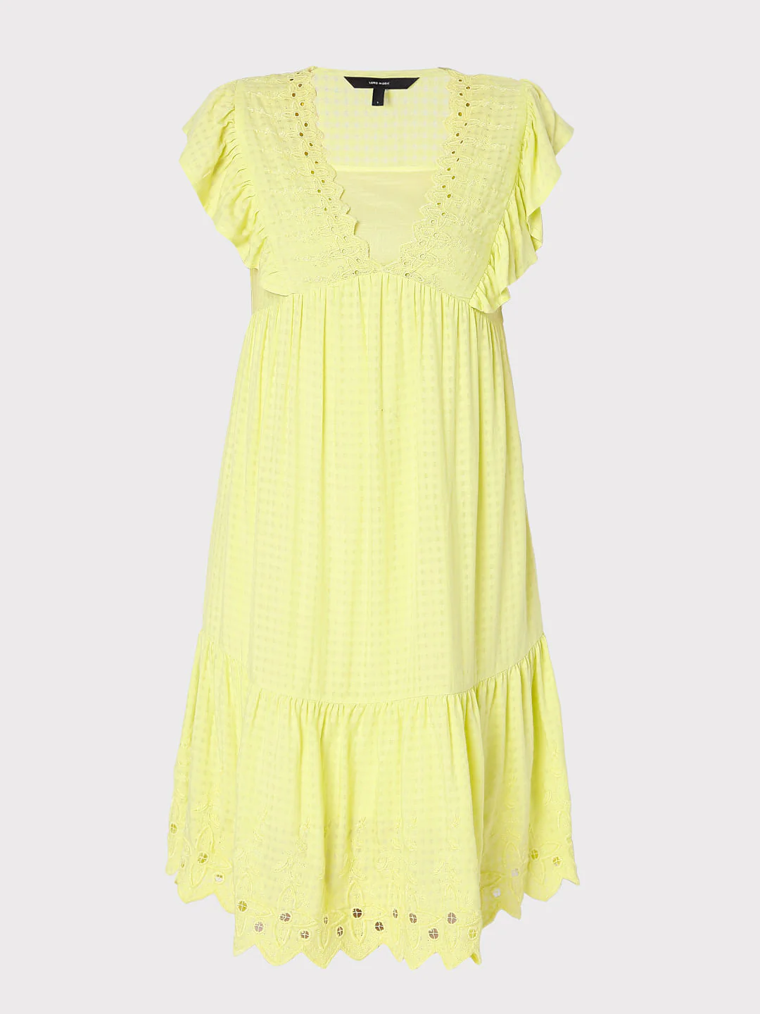 Yellow Schiffli Dress - Image 7
