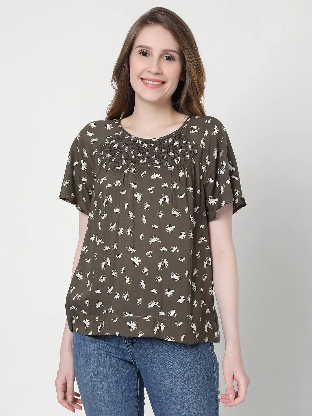 Green Floral Top - Image 2