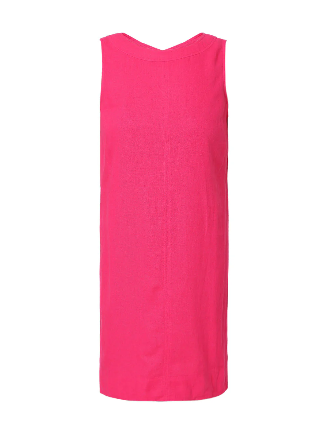 Pink Linen Shift Dress - Image 7
