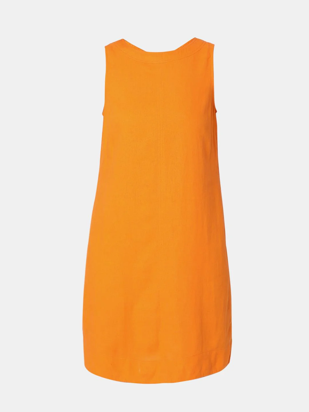 Orange Linen Shift Dress - Image 7