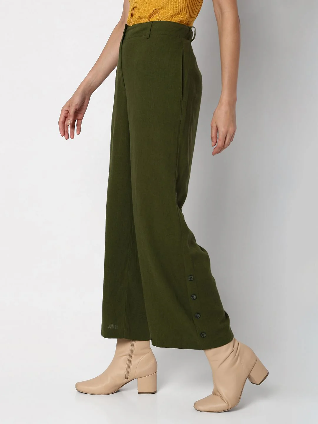 Green High Rise Pants - Image 3