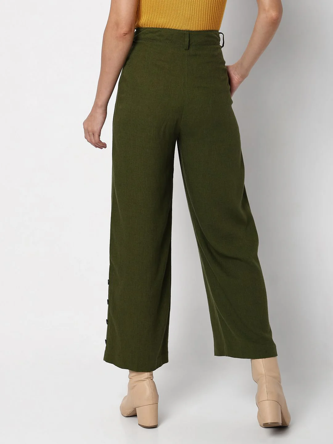 Green High Rise Pants - Image 4