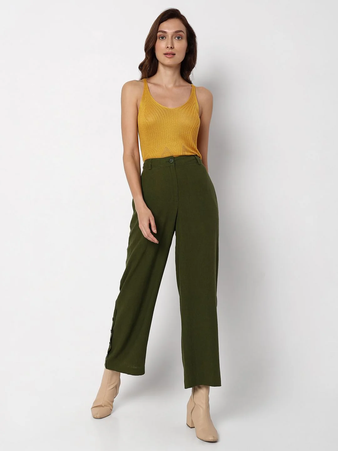 Green High Rise Pants - Image 5