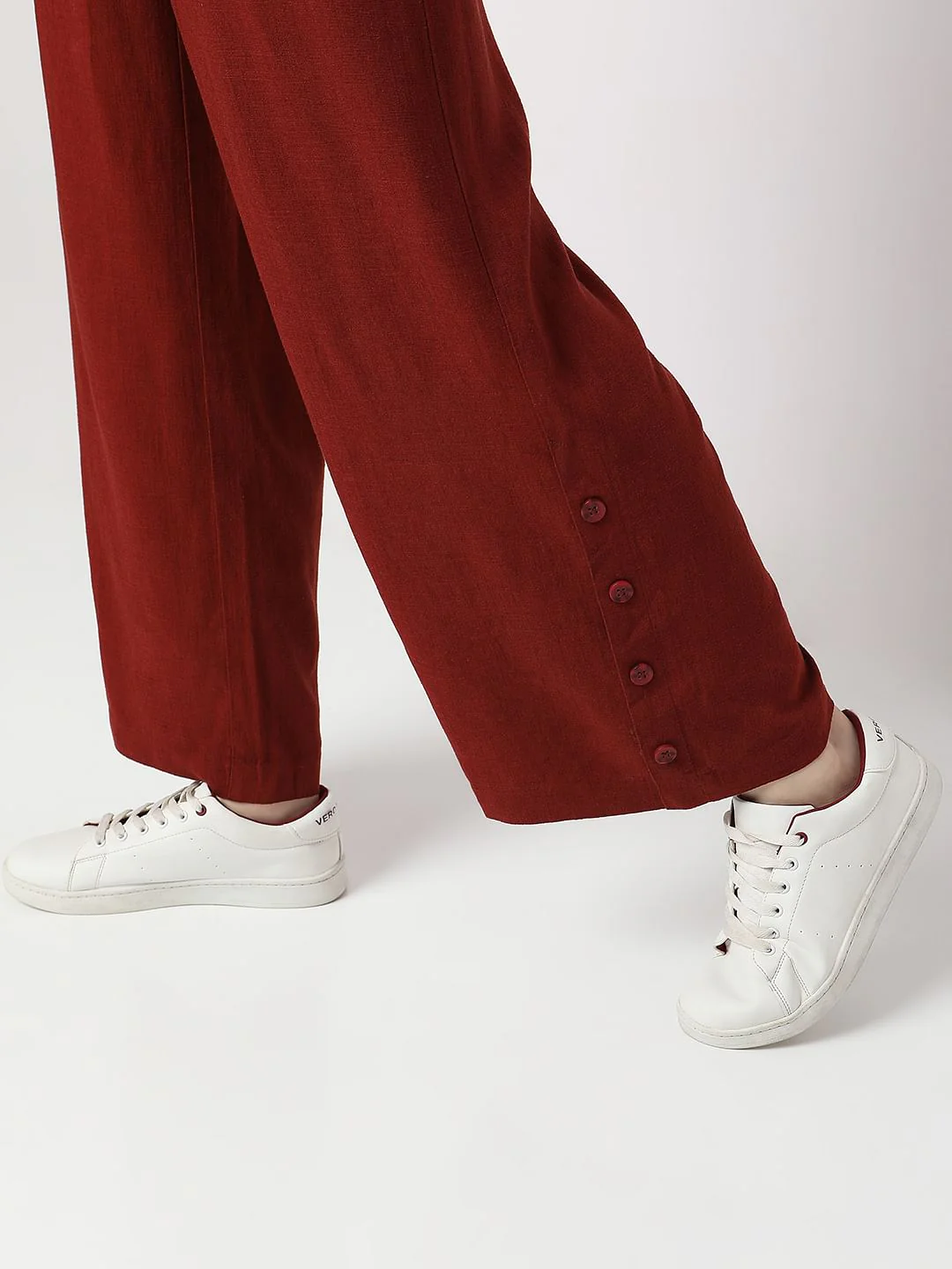Red High Rise Pants - Image 5