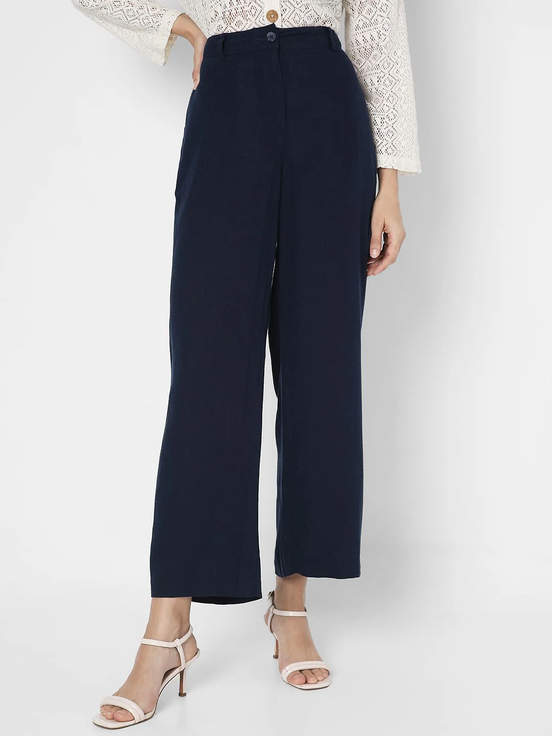Navy Blue High Rise Pants - Image 2