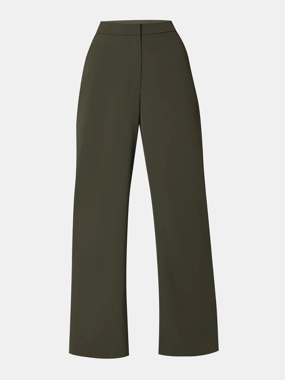 Green High Rise Straight Fit Pants - Image 7