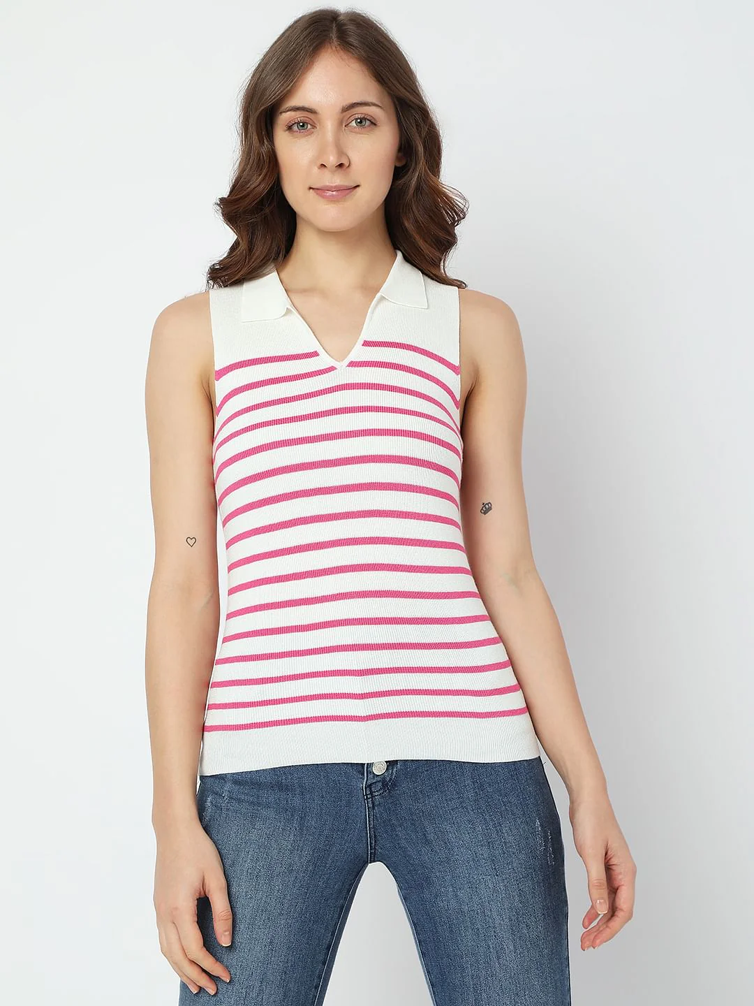 Pink Striped Knit Top - Image 2