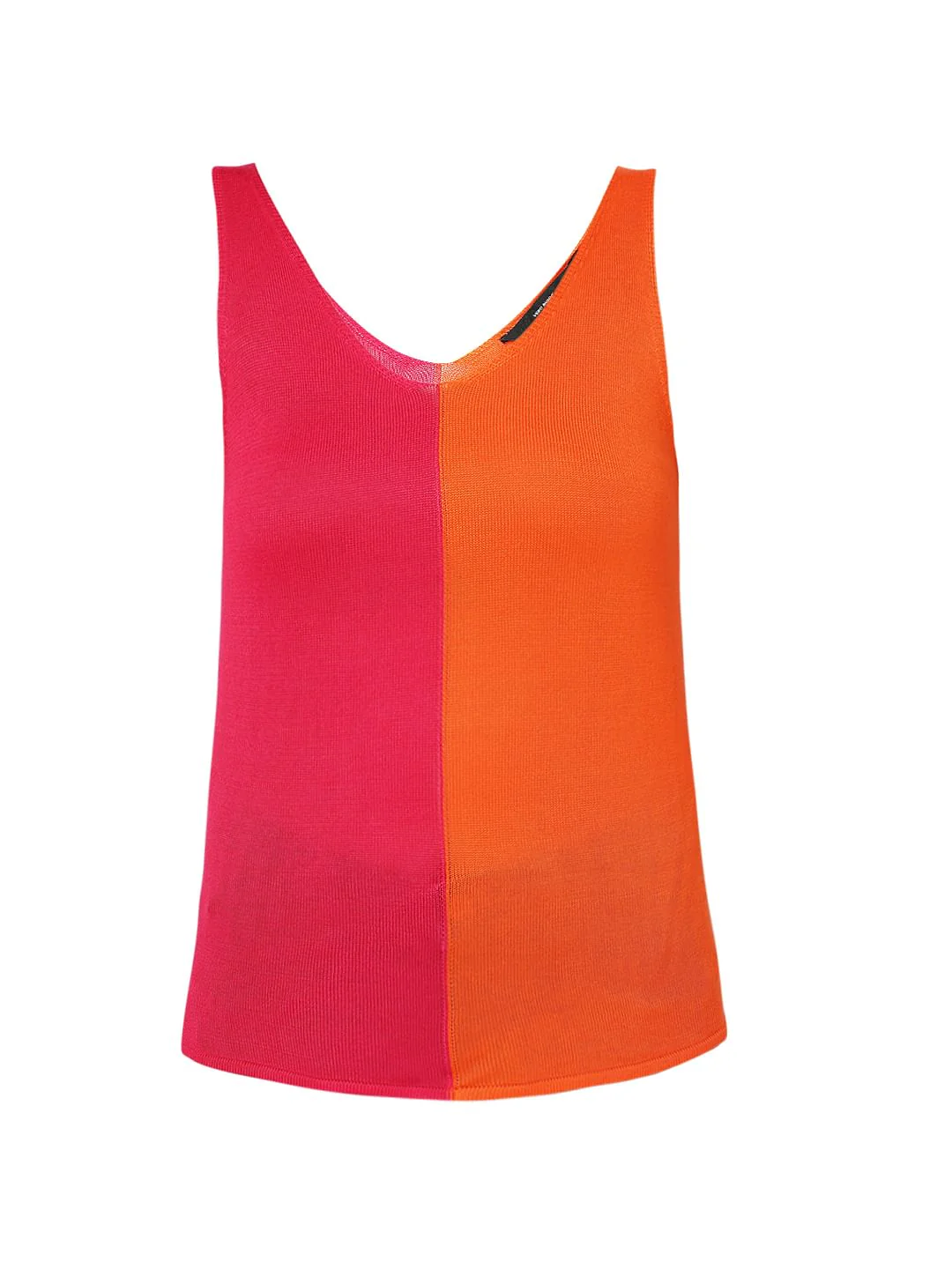 Orange Colourblocked Knit Top - Image 7
