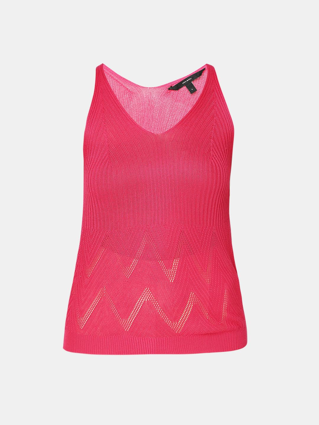 Pink Jacquard Knit Top - Image 7
