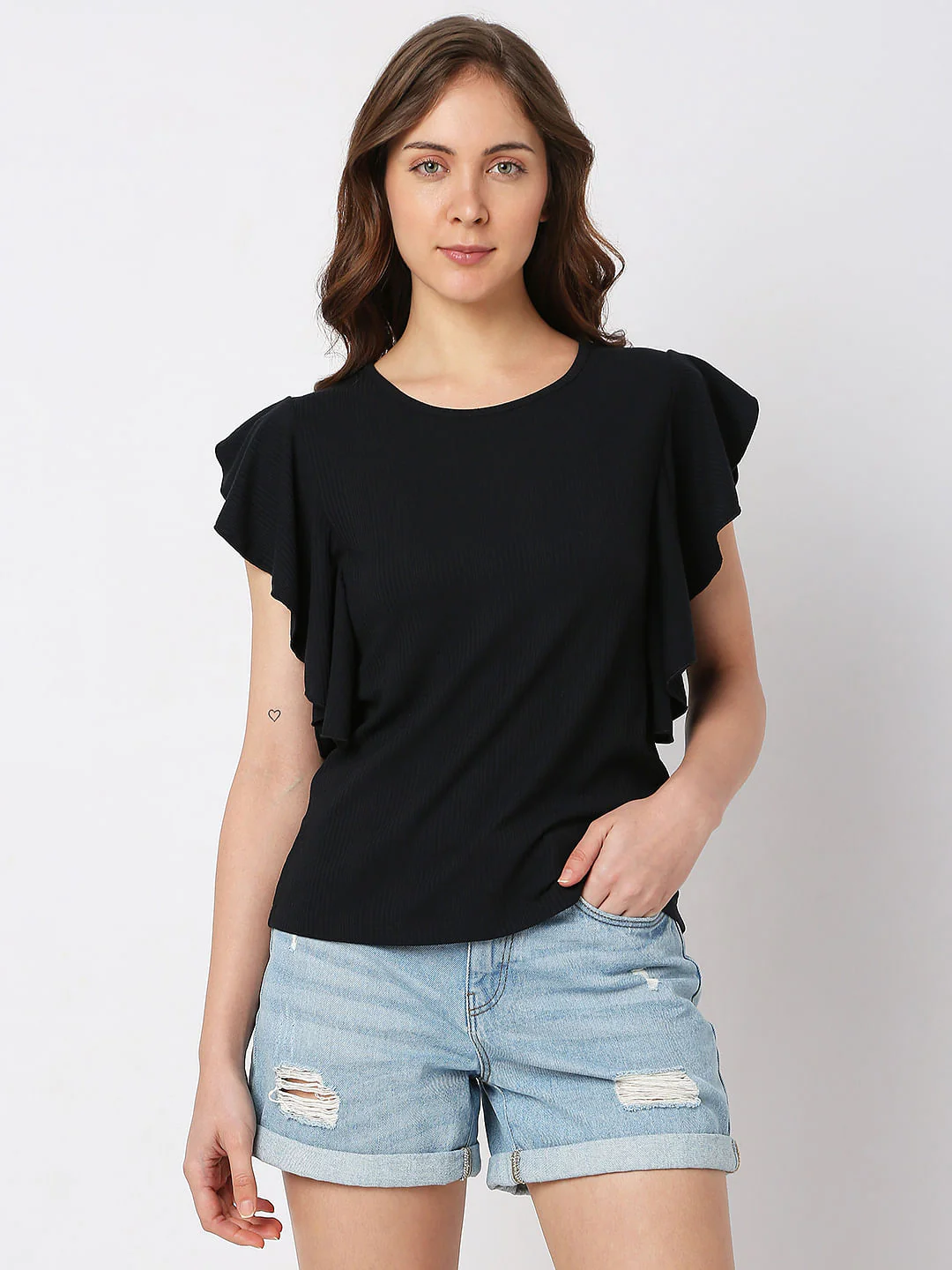 Black Short Sleeves Top - Image 2