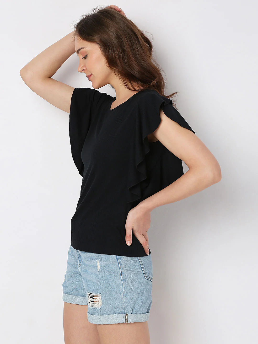 Black Short Sleeves Top - Image 3